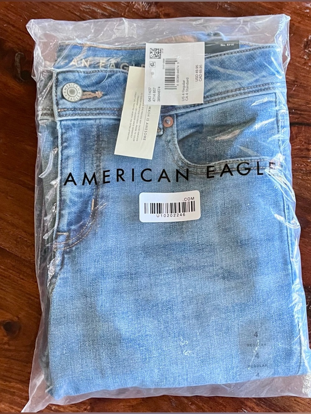 Brand New ✨ American Eagle low-rise KickBoot Jeans Sz 4 NWT - Picture 11 of 11